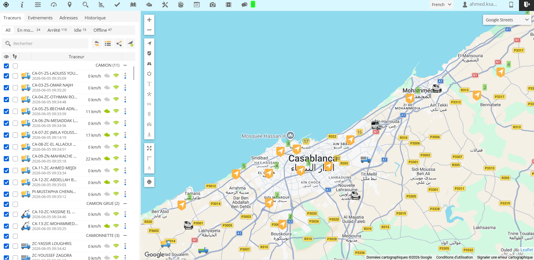 Plateforme de suivi GPS en temps réel